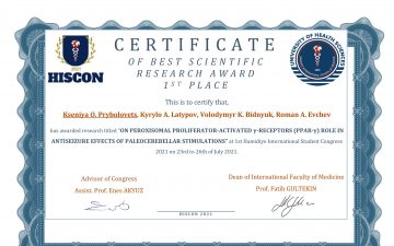Результати проведення першого Міжнародного Cтудентського Конгресу “HISCON-2021”