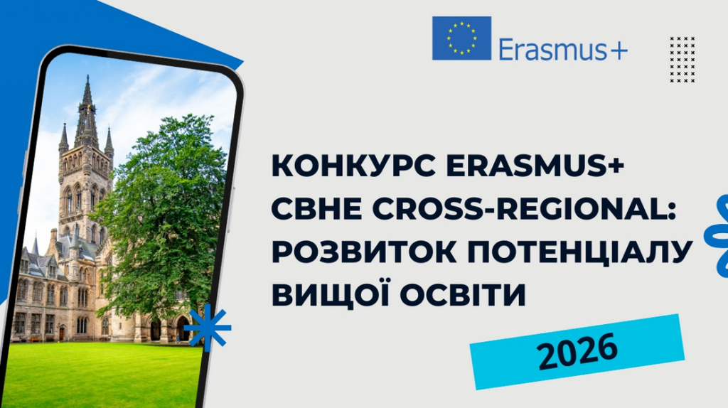 Оголошено конкурс Erasmus+ CBHE Cross-Regional 2026: міжнародні партнерства для розвитку вищої освіти