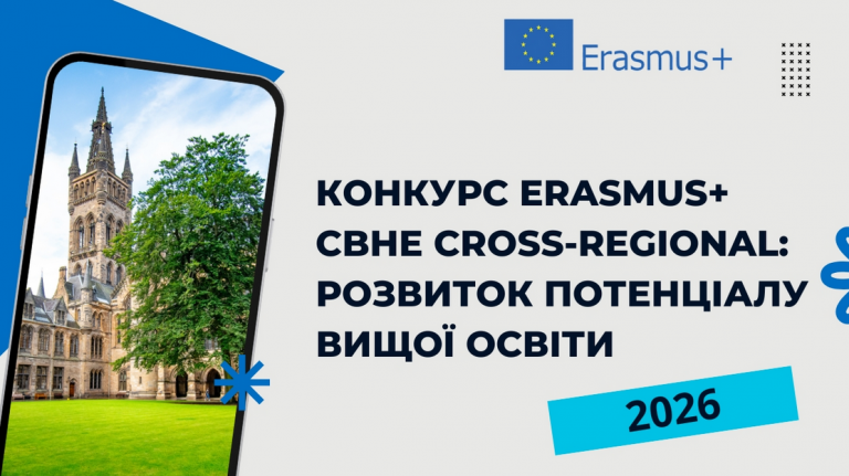 Оголошено конкурс Erasmus+ CBHE Cross-Regional 2026: міжнародні партнерства для розвитку вищої освіти