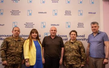 🇺🇦Офіцери Південного Одеського територіального управління Національної гвардії України провели робочу зустріч із керівництвом Одеського національного медичного університету