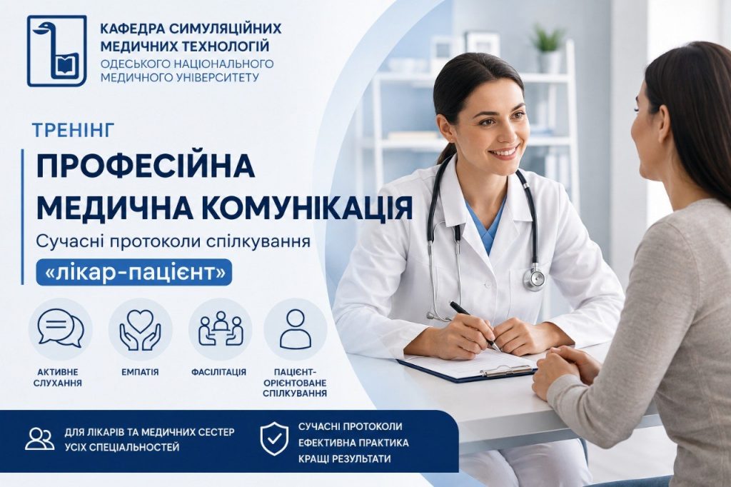 Професійна медична комунікація: в ОНМедУ відбудеться тренінг для медичних працівників